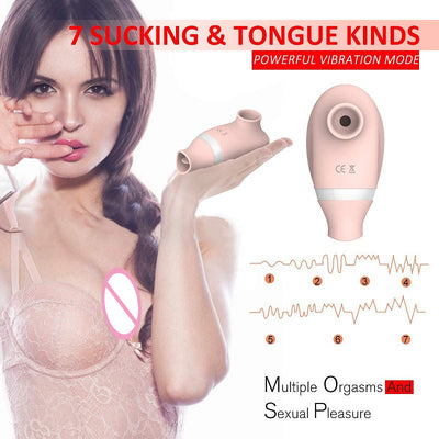 Tongue Licking and Sucking Vibrating Egg Erotic Female Masturbation Device