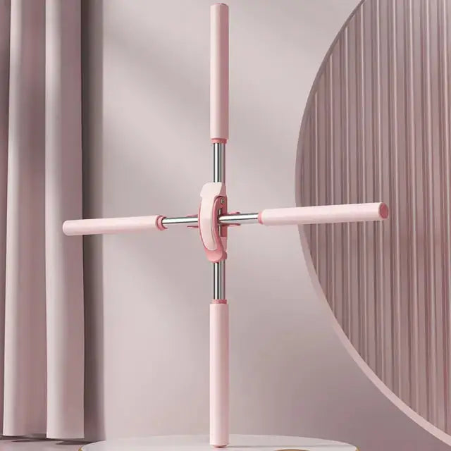 a pair of pink poles on top of a white table