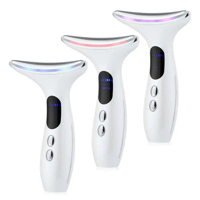 three different types of electric toothbrushes on a white background