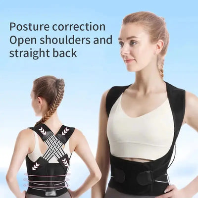 a woman wearing a posture correct posture belt