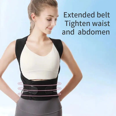 a woman wearing a back support belt